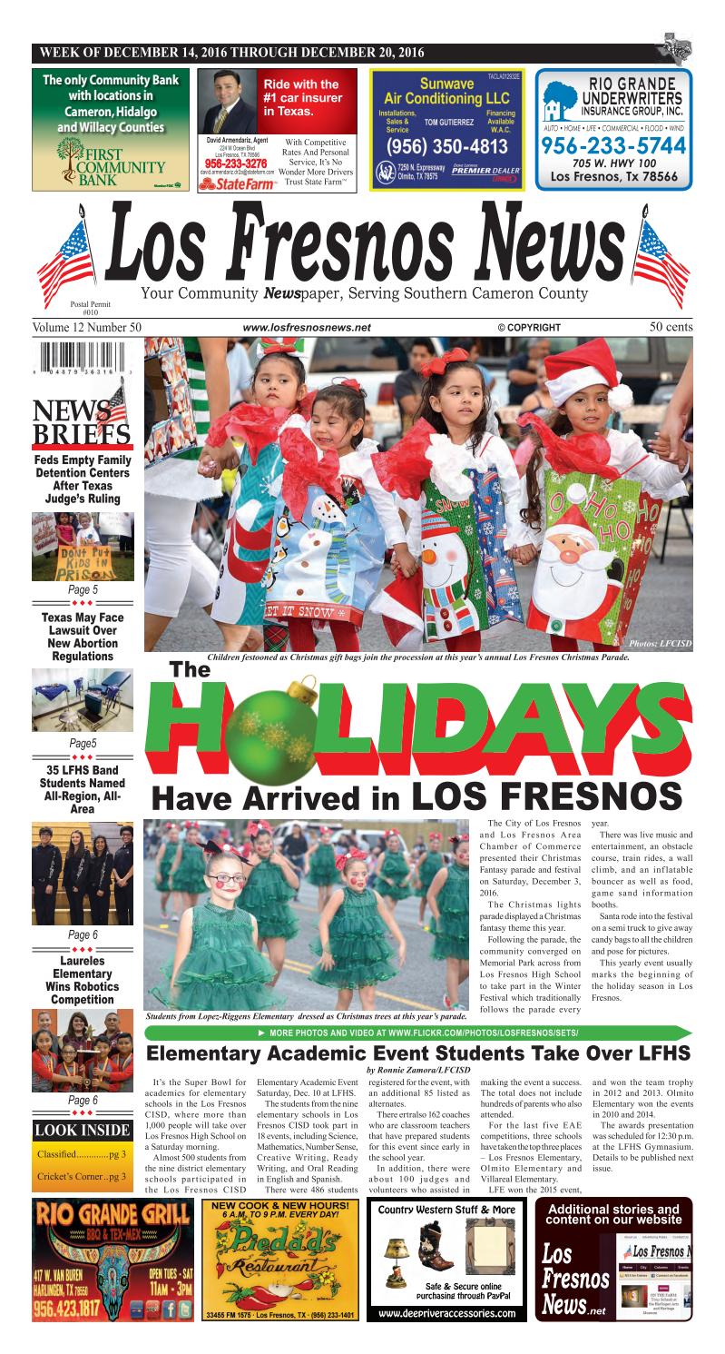 Los Fresnos News December 14, 2016 by La Feria News Issuu
