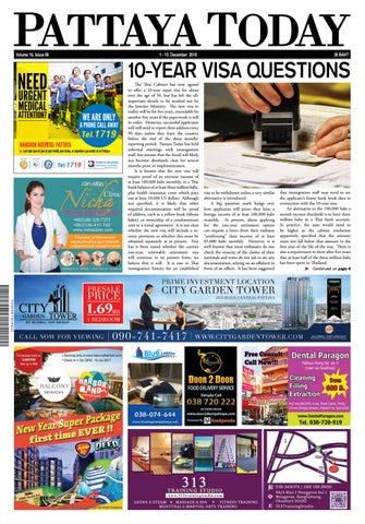 Pattaya Today Vol 16 Issue 06 - 1-15 December 2016 by Pattaya Today Online  - Issuu