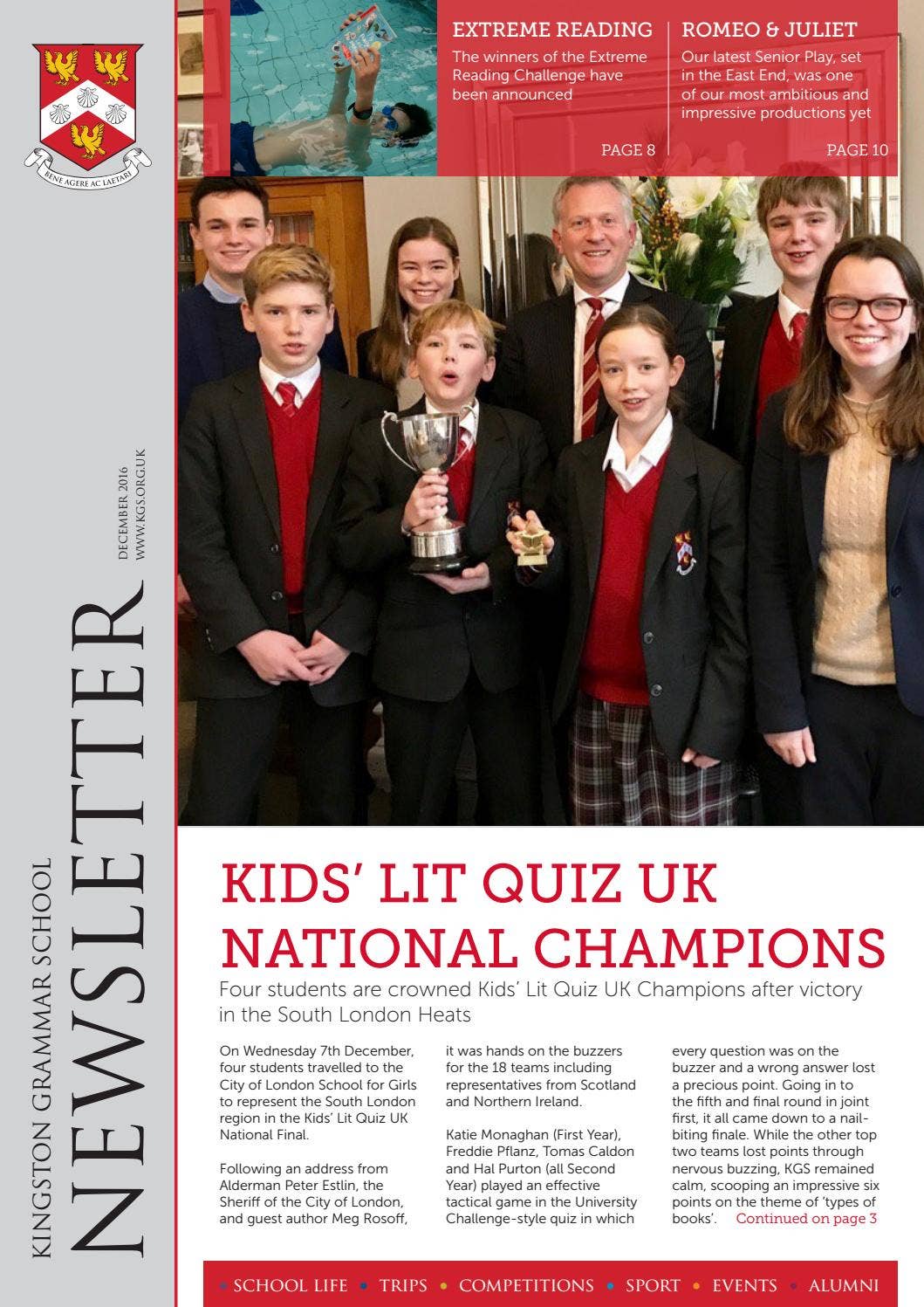 KGS December Newsletter 2016 by Kingston Grammar School - Issuu