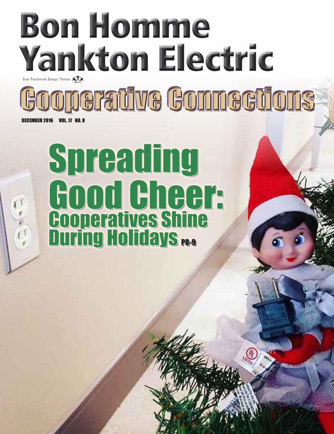 Bon Homme Yankton Electric Cooperative connections December 2016 by Bon