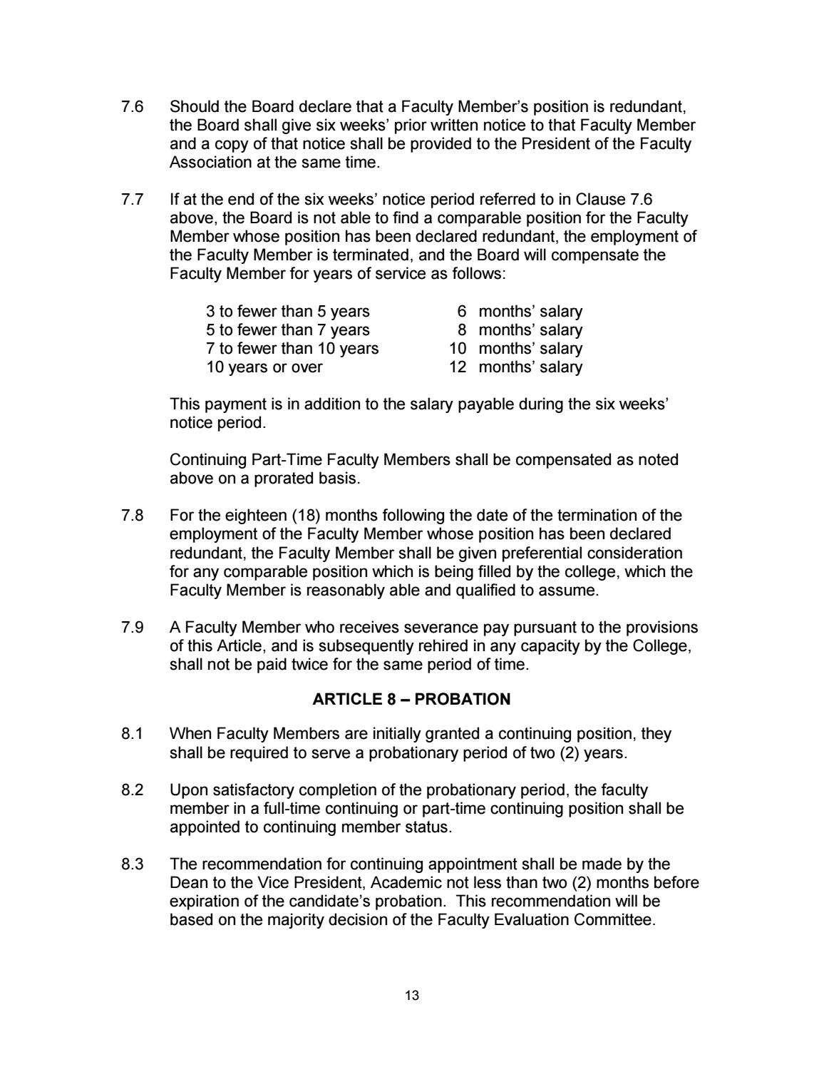 Faculty collective Agreement 20162018 by Lakeland College Canada Issuu