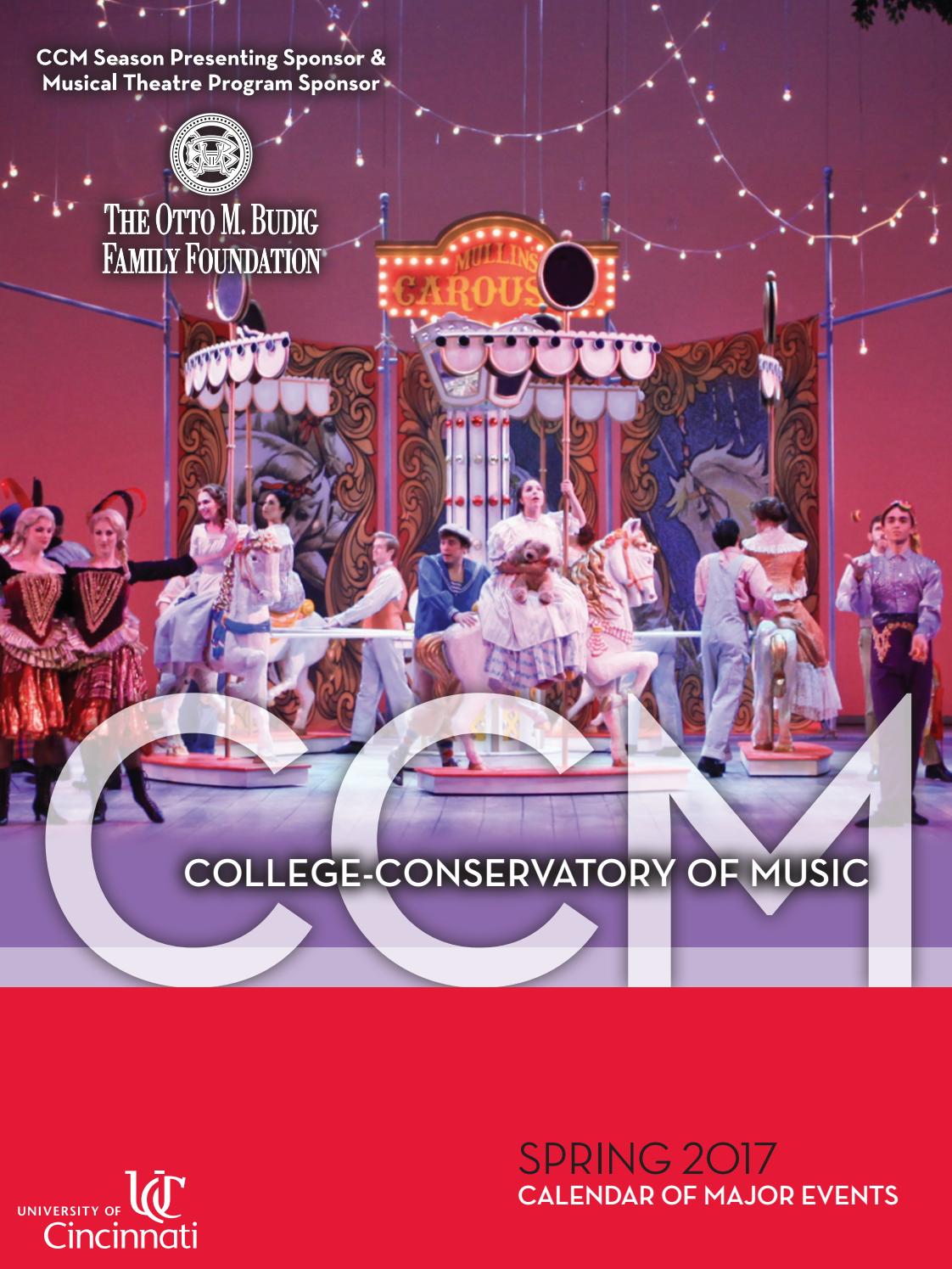 CCM's Spring 2017 Calendar of Events by UC's College-Conservatory of Music  - Issuu