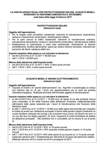 Tabella agevolazioni fiscali anno 2017 by banca di piacenza issuu Spese di ristrutturazione 2017