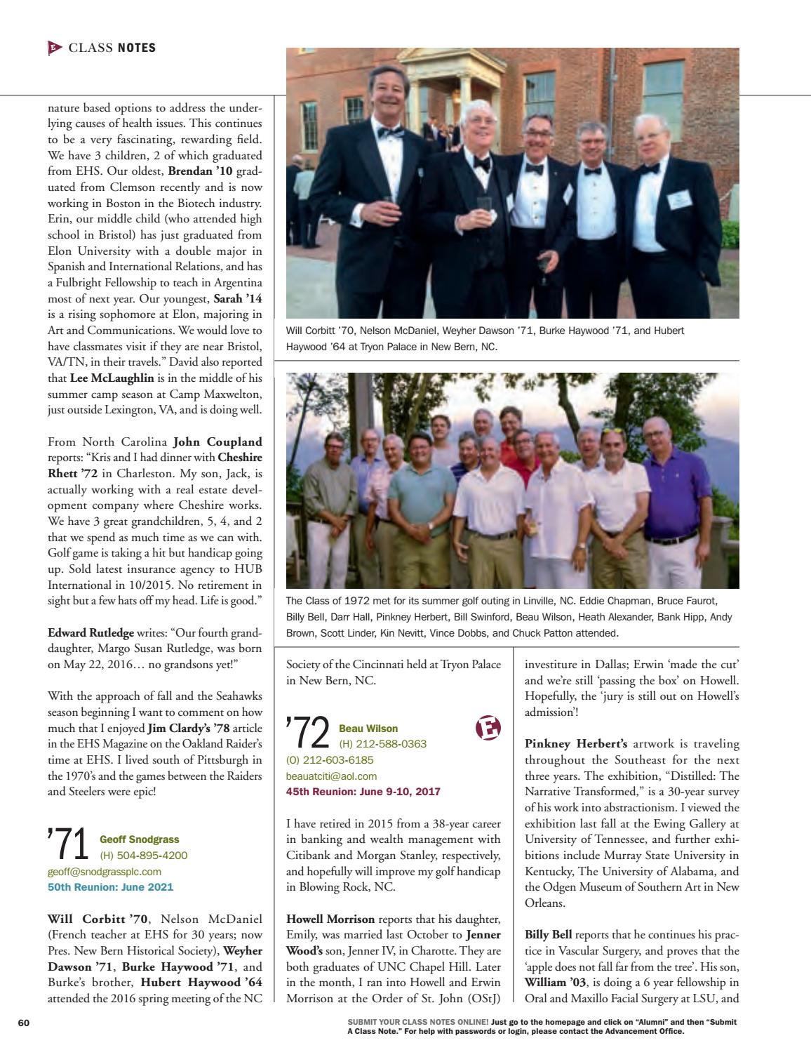 EHS: The Magazine of Episcopal High School (Fall 2016) by ...