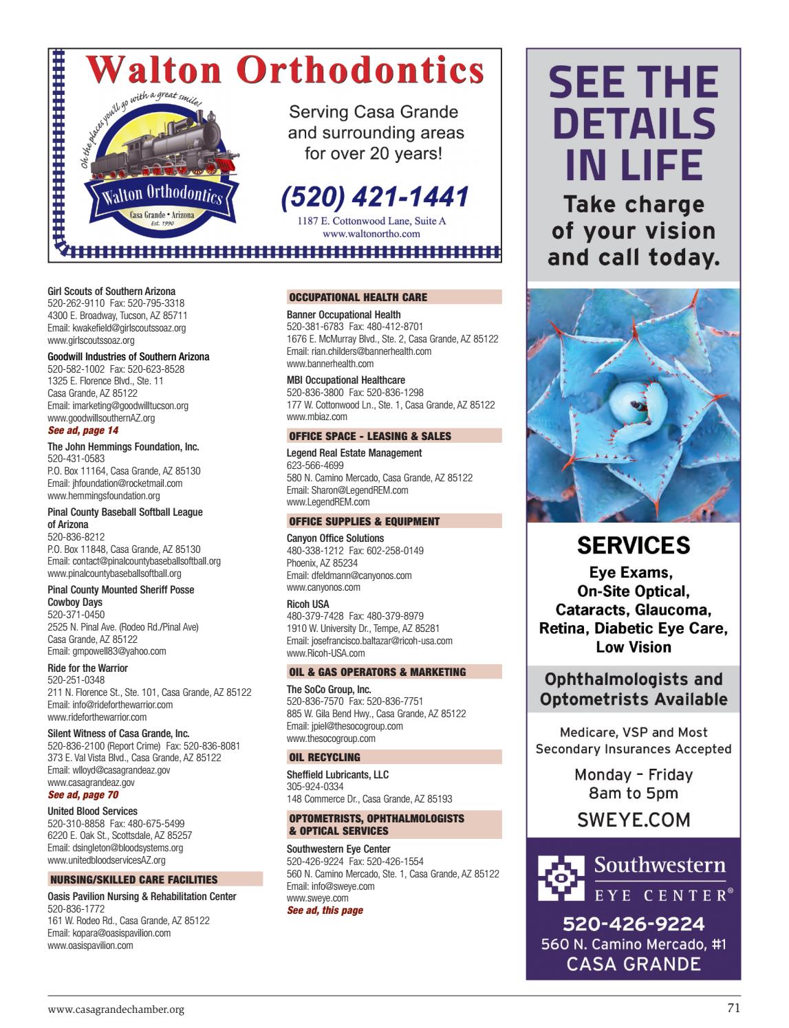 Greater Casa Grande Chamber Of Commerce 2017 Business Directory