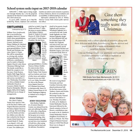 12/21/16 by Mechanicsville-Ashland Local - Issuu