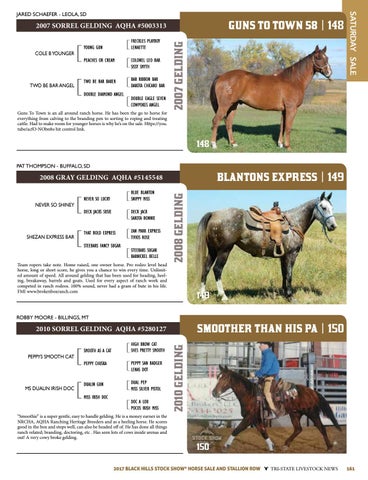 2017 Black Hills Stock Show & Rodeo | Horse Sale & Stallion Row by Tri ...