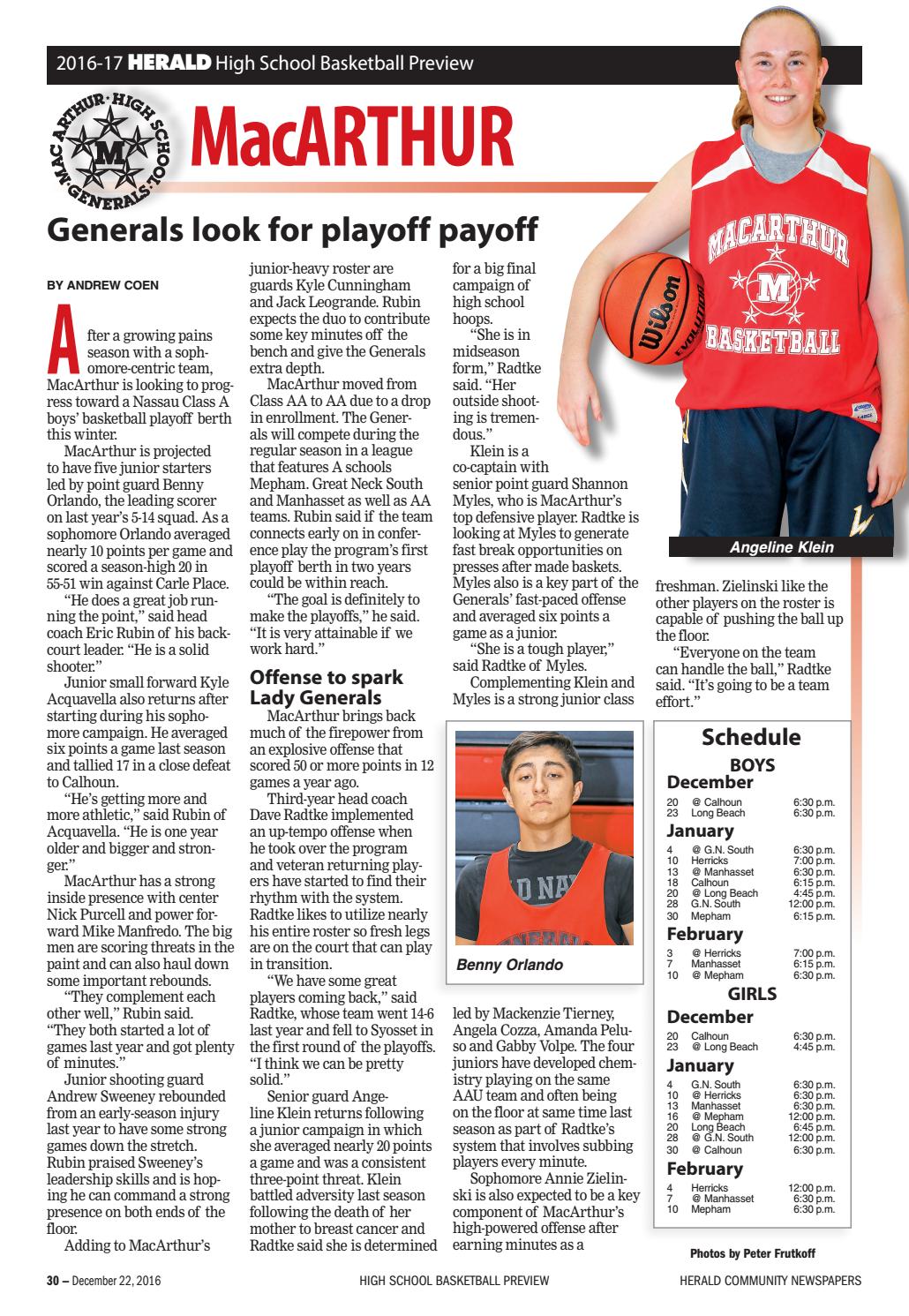 Basketball preview Herald Community Newspapers by Richner