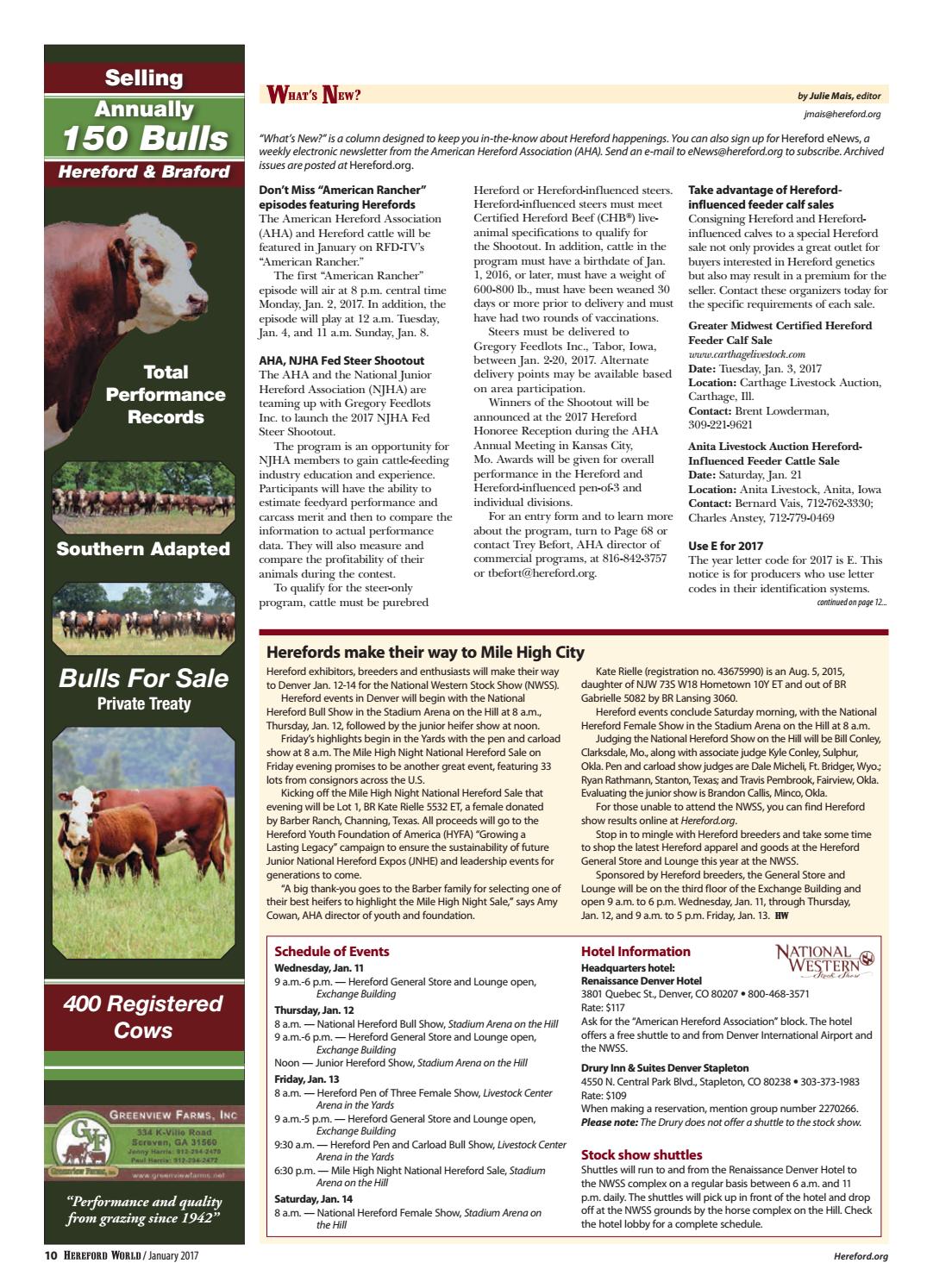 January 2017 Hereford World by American Hereford Association and