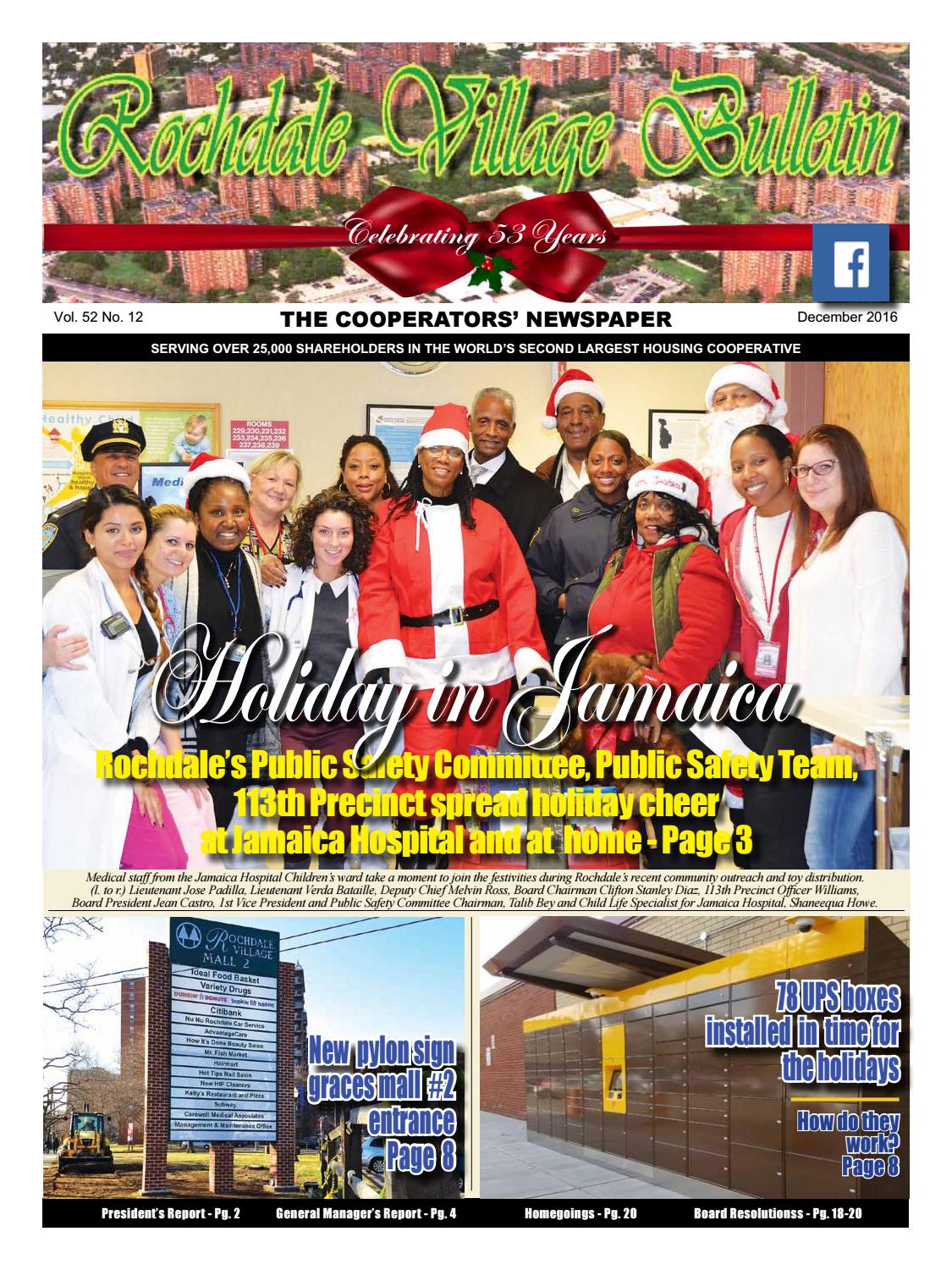 Rochdale Village Bulletin Newspaper December 2016 Edition by Rochdale