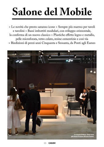 CASUM 家具目录 · – N. 5 Arredamento, 室内 design, architettura – Salone del Mobile di Milano 2016 – iSaloni 第 23 页
