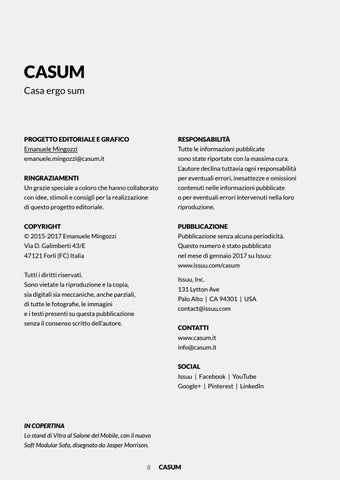CASUM 家具目录 · – N. 5 Arredamento, 室内 design, architettura – Salone del Mobile di Milano 2016 – iSaloni 第 8 页