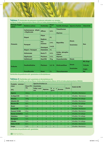 index phytosanitaire maroc 2016