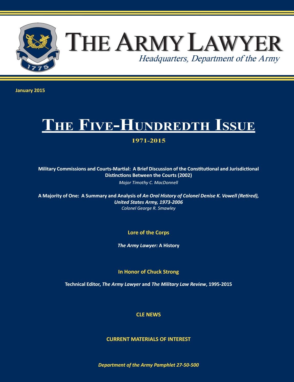 The Army Lawyer The Army Lawyer January 2015 By PressPad Issuu