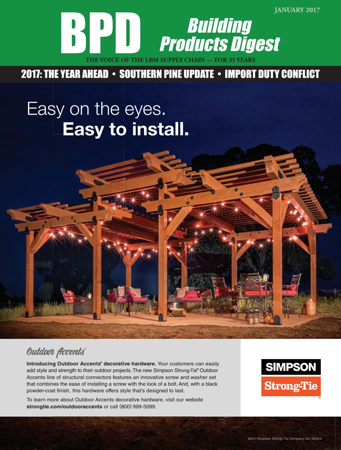 outdoor accents simpson strong tie on Bpd January 2017 By 526 Media Group Issuu