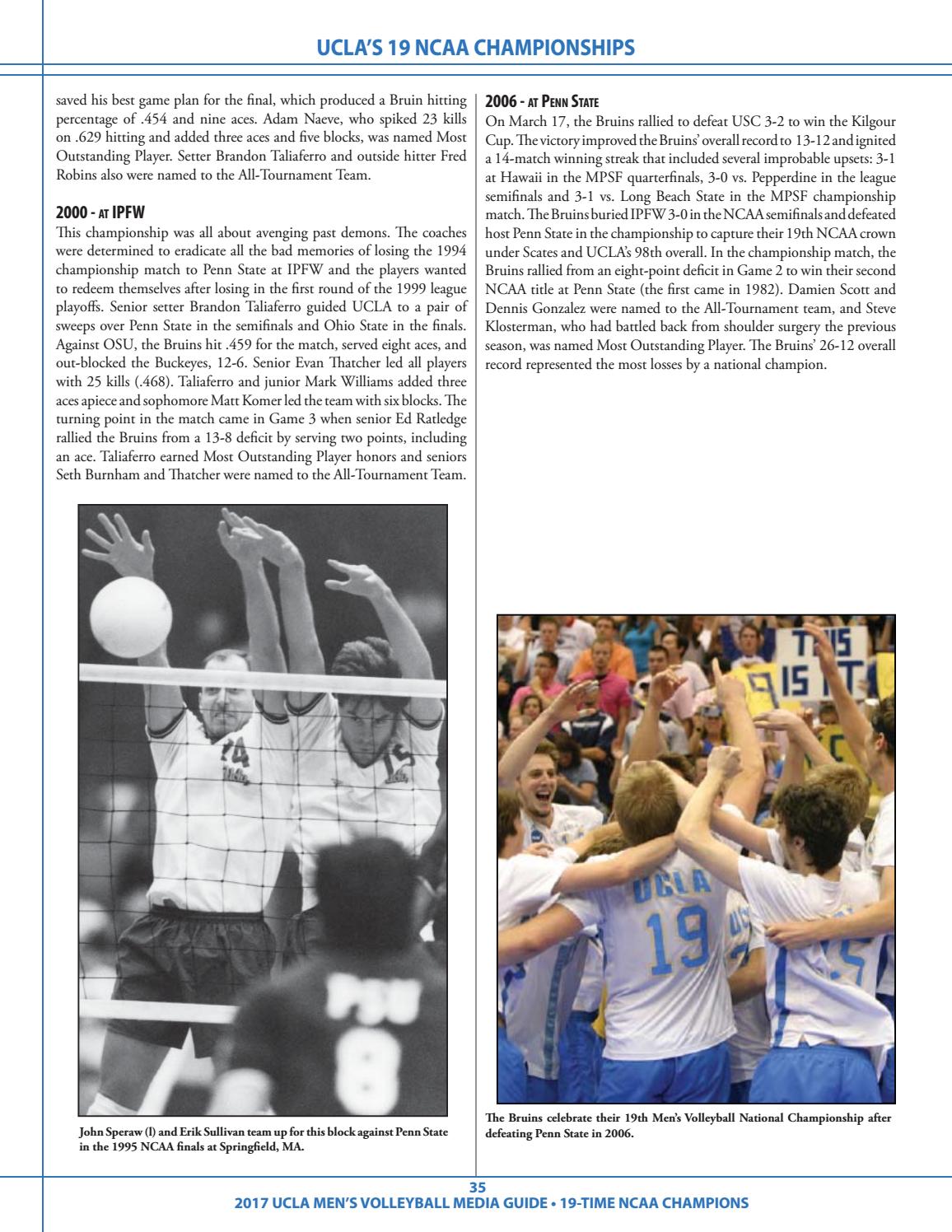 2017 UCLA Men's Volleyball Information Guide by UCLA Athletics Issuu