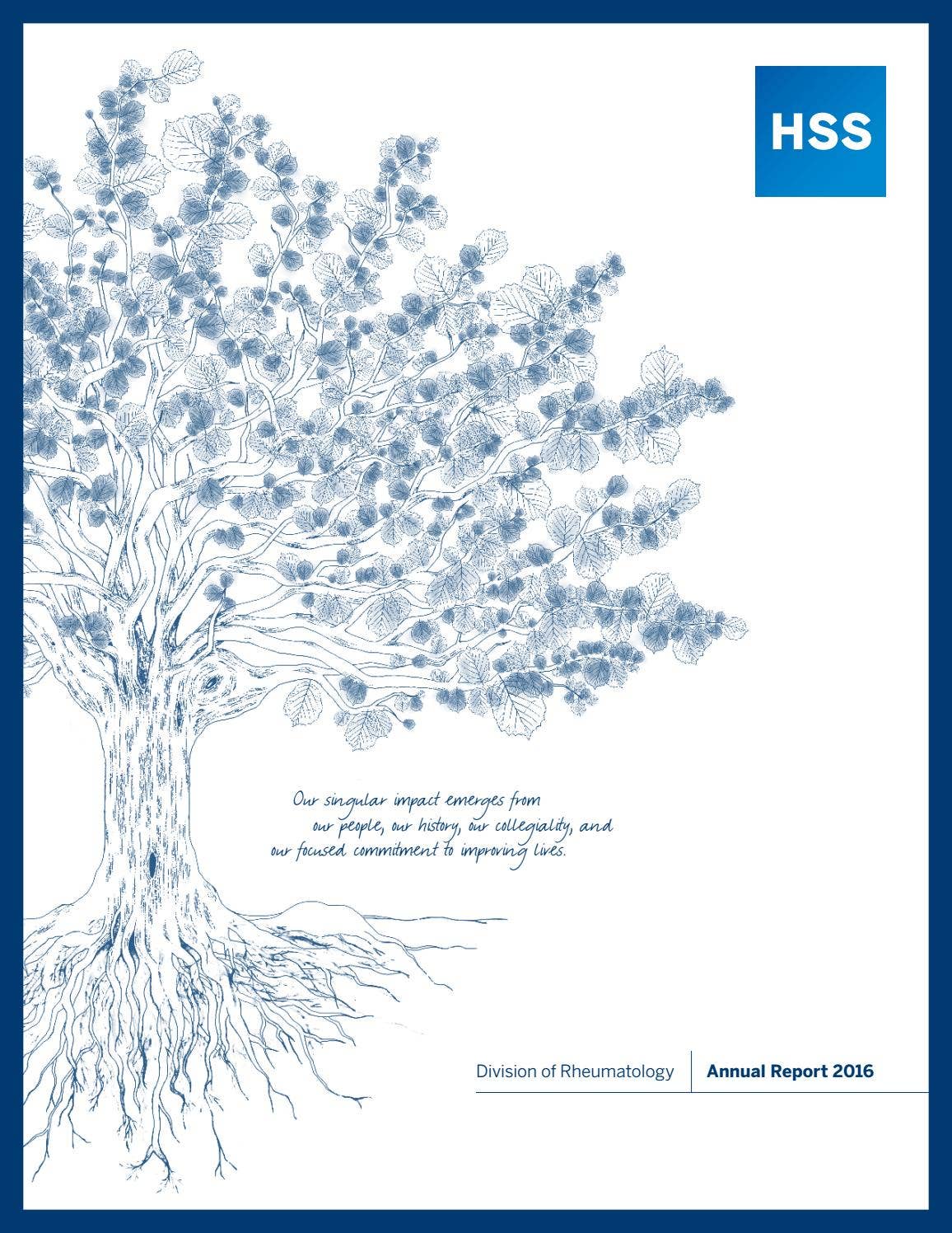 HSS Division of Rheumatology | Annual Report 2016 by Hospital for ...