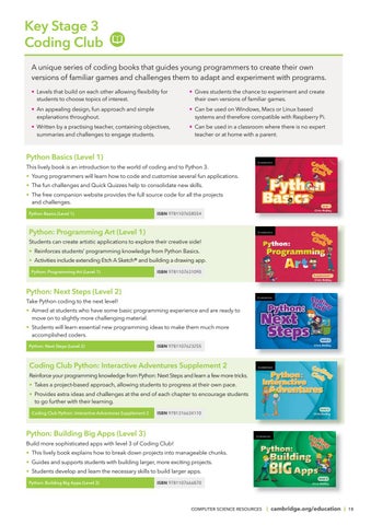 Computer Science Resources Catalogue 2017 by Cambridge International ...