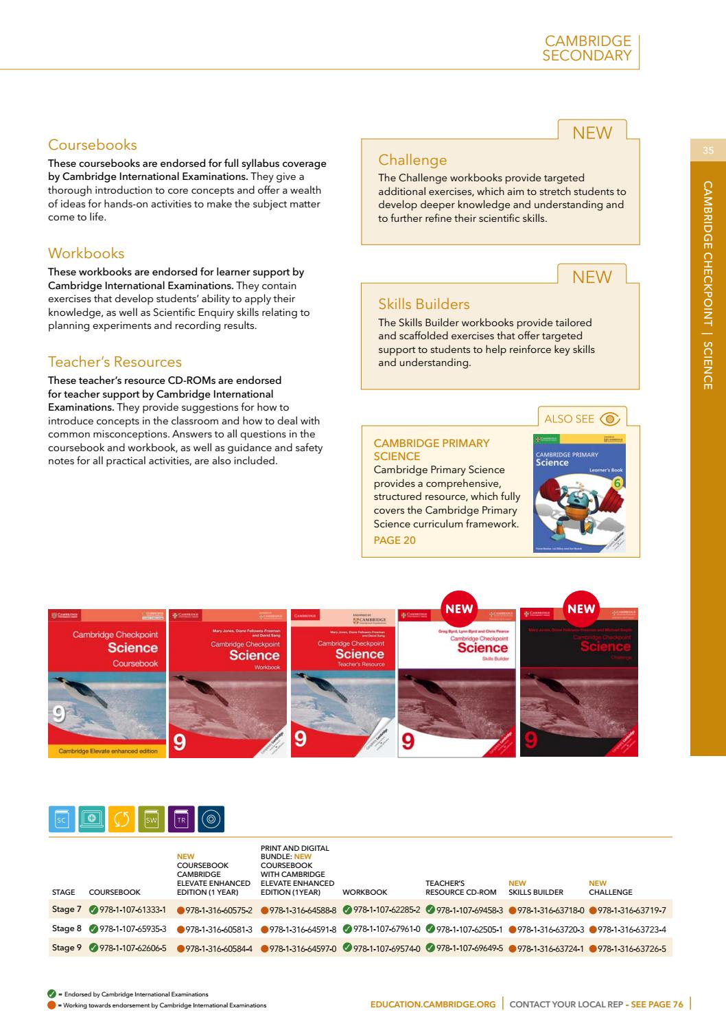 Cambridge International Examinations Catalogue 2017 by Cambridge