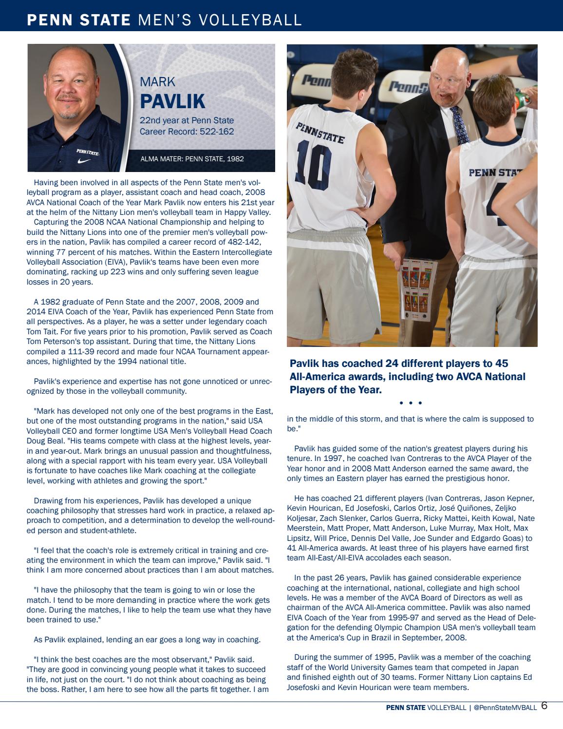 2017 Men's Volleyball Media Guide by Penn State Athletics Issuu