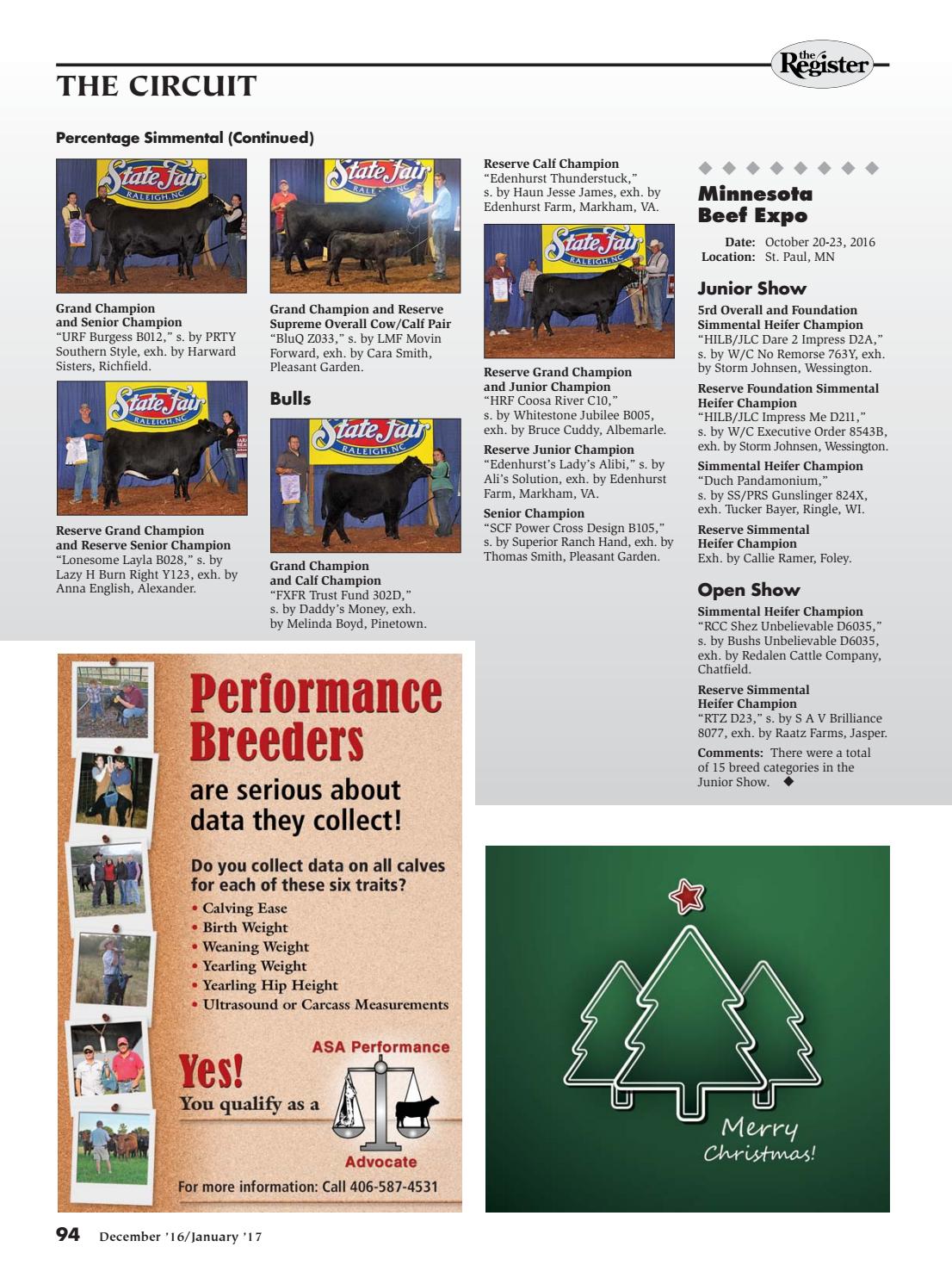 So Pleasant It Is To Have Money Heigh >> The Register December January 2017 By American Simmental So Pleasant It Is To Have Money Heigh >> The Register December January 2017 By American Simmental
