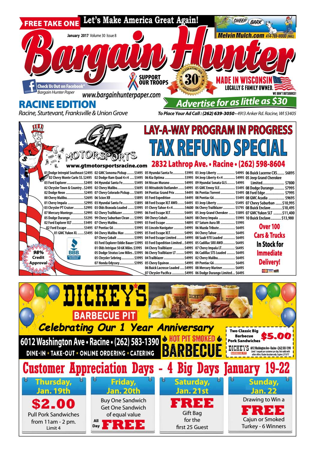 bargain hunter racine january 2017 by jeff scott issuu 7058 mitchell flyer rd