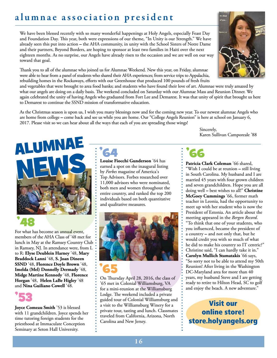 Fall_Tidings_2016 by Academy of the Holy Angels - Issuu
