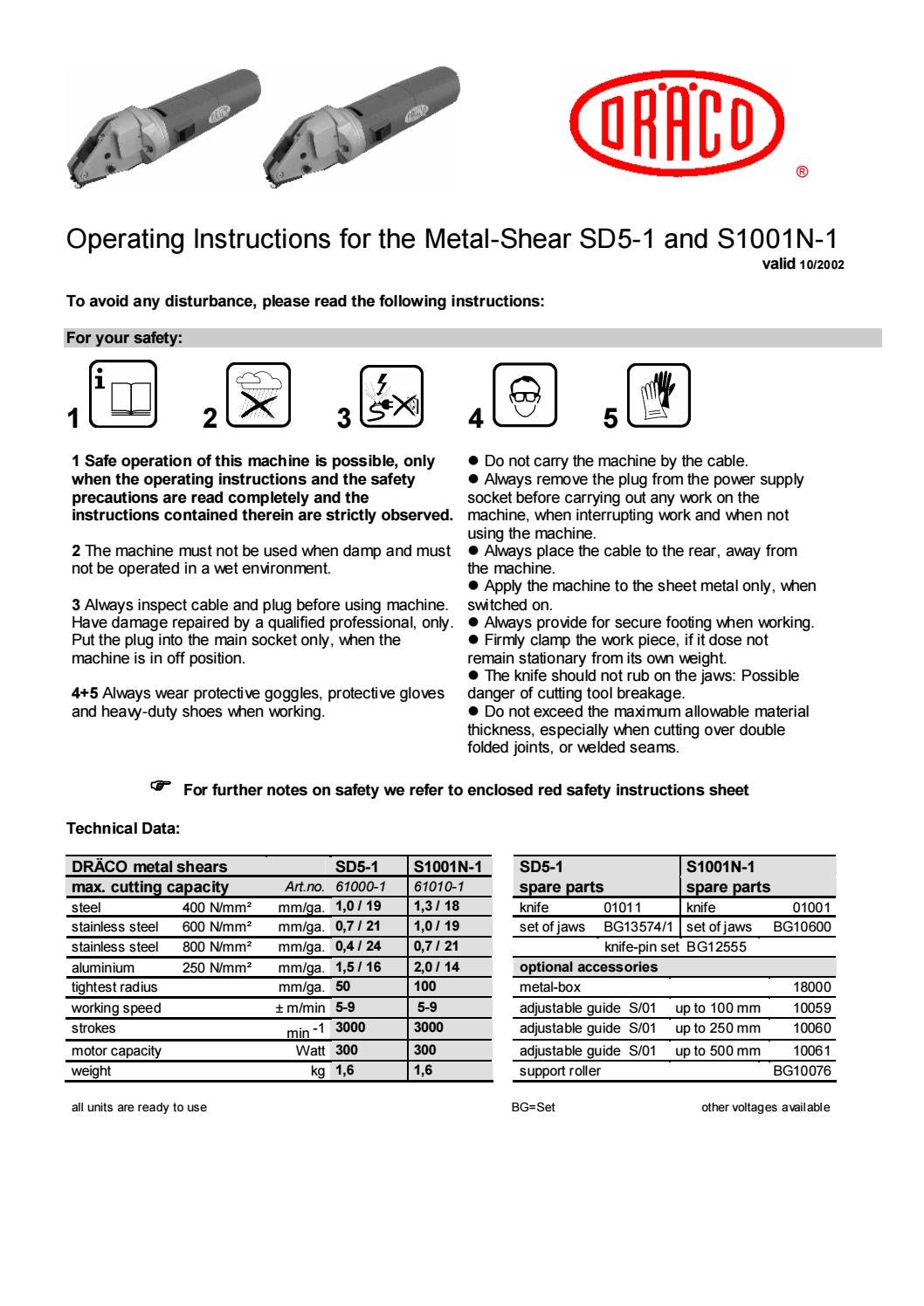 Dokument > DRÄCO SD5-1 og S1001N-1 • Reservedele by MUNCHOLM A/S - Issuu