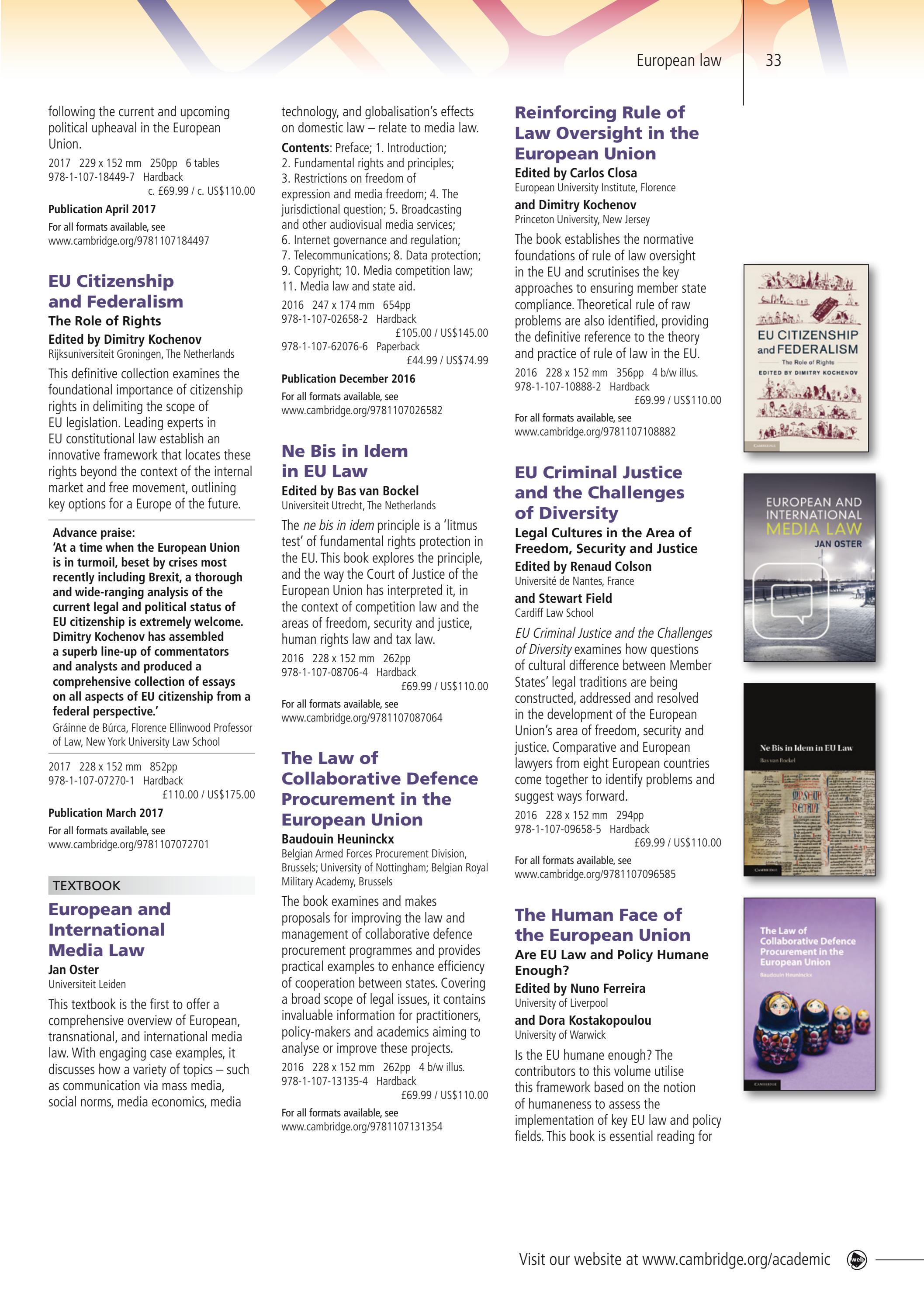 Law Catalogue 2017 by Cambridge University Press Issuu
