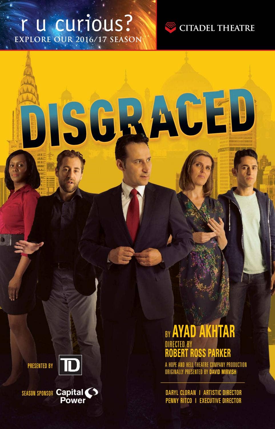 Citadel Theatre playbill - Disgraced by Suggitt Publishers - Issuu, image size:963x1500