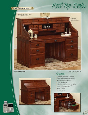 E & G Amish Furniture 2016 Valley 家具目录 / Roll-Top Desks/ E&G Amish 家具 第 13 页