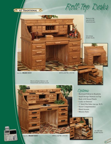 E & G Amish Furniture 2016 Valley 家具目录 / Roll-Top Desks/ E&G Amish 家具 第 15 页