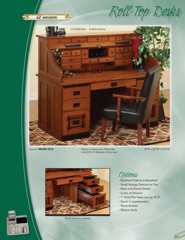E & G Amish Furniture 2016 Valley 家具目录 / Roll-Top Desks/ E&G Amish 家具 第 17 页
