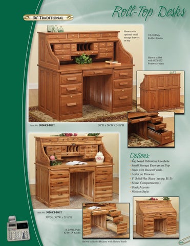 E & G Amish Furniture 2016 Valley 家具目录 / Roll-Top Desks/ E&G Amish 家具 第 19 页