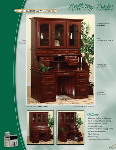 E & G Amish Furniture 2016 Valley 家具目录 / Roll-Top Desks/ E&G Amish 家具 第 21 页
