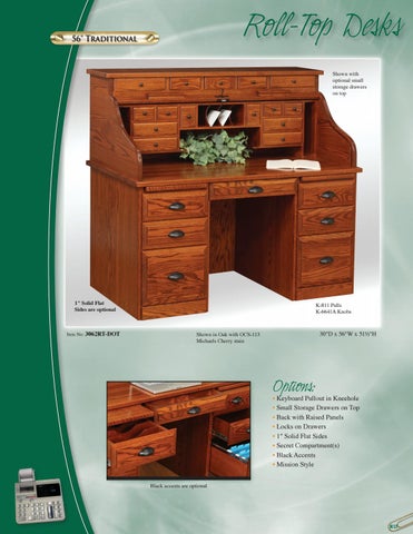 E & G Amish Furniture 2016 Valley 家具目录 / Roll-Top Desks/ E&G Amish 家具 第 23 页