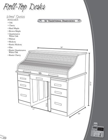 E & G Amish Furniture 2016 Valley 家具目录 / Roll-Top Desks/ E&G Amish 家具 第 24 页