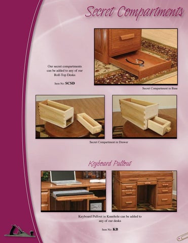 E & G Amish Furniture 2016 Valley 家具目录 / Roll-Top Desks/ E&G Amish 家具 第 5 页