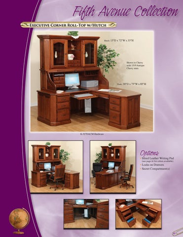 E & G Amish Furniture 2016 Valley 家具目录 / Roll-Top Desks/ E&G Amish 家具 第 7 页