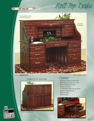 E & G Amish Furniture 2016 Valley 家具目录 / Roll-Top Desks/ E&G Amish 家具 第 9 页