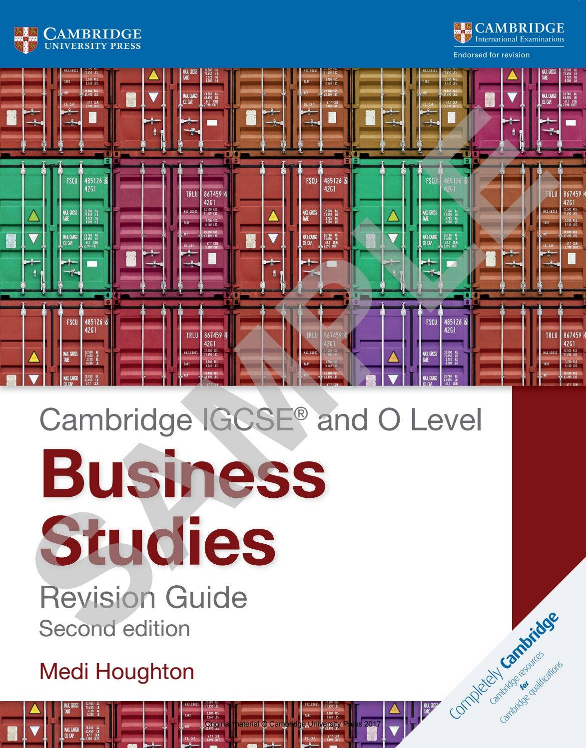 Preview Cambridge IGCSE and O Level Business Studies