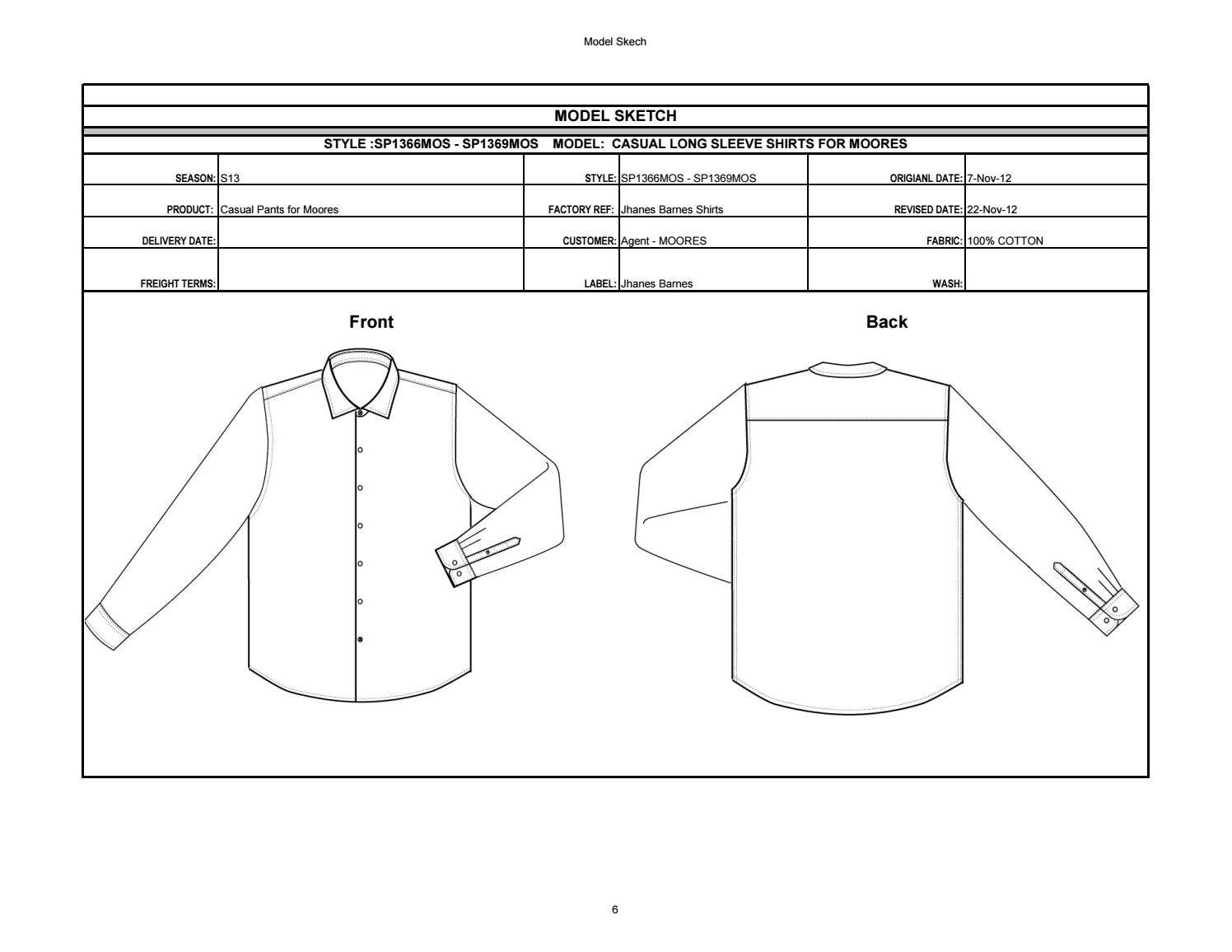 Tech Pack - Ls shirts by Rosanne Smith - Issuu