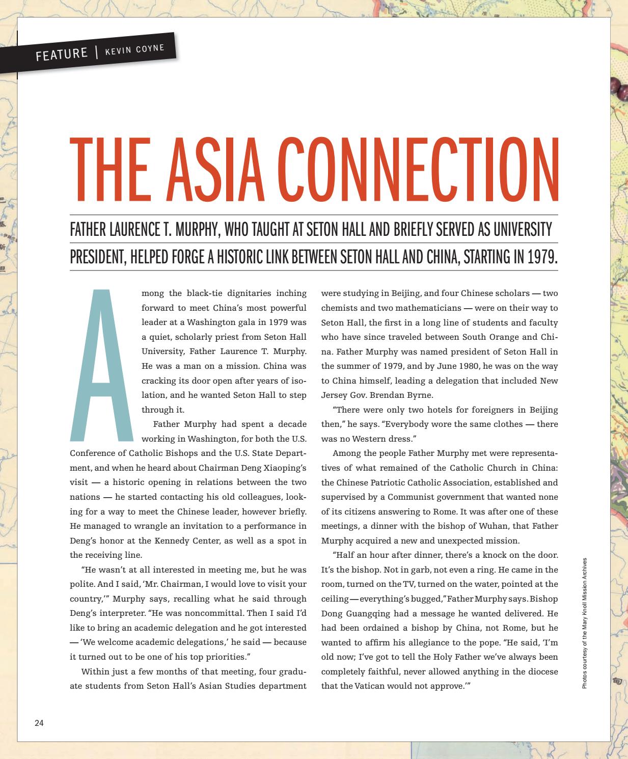 Seton Hall Magazine, Winter 201617 by Seton Hall Publications Alumni