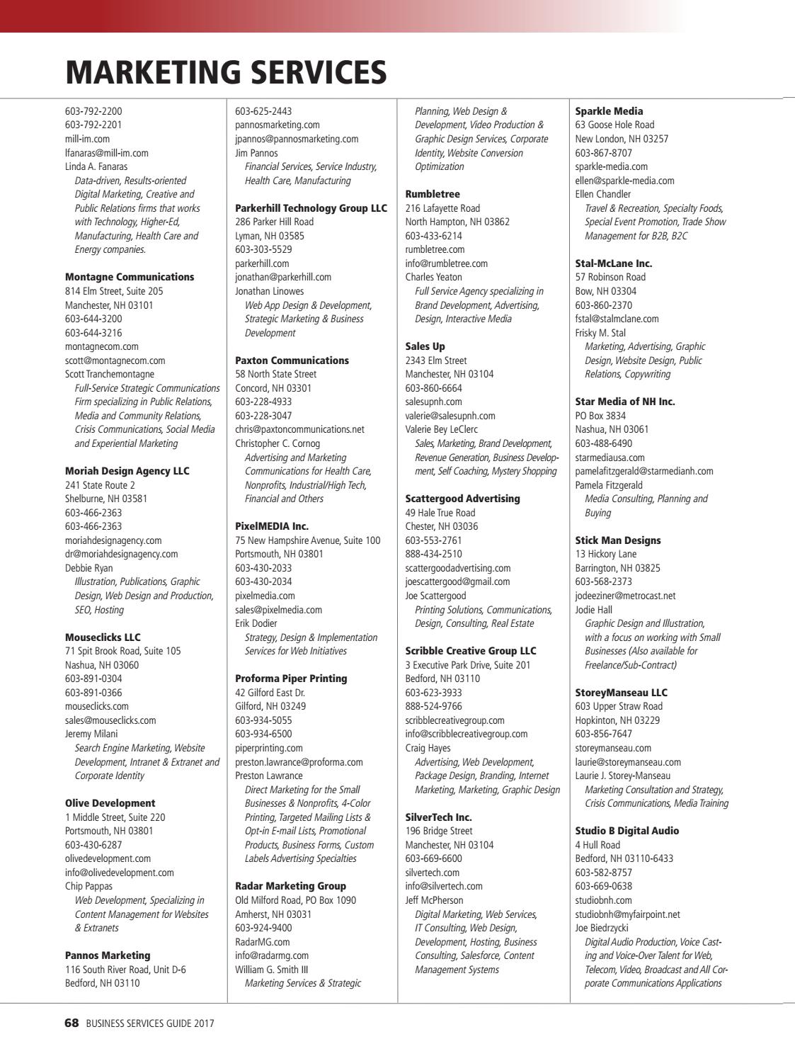 2017 NH Business Review Business Services Guide by Yankee 