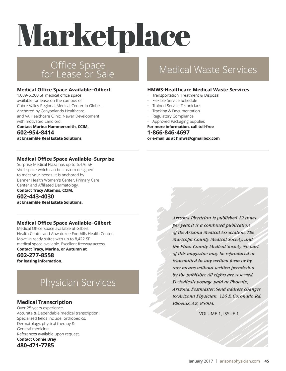 Arizona Physician Magazine January 2017 By Maricopa County