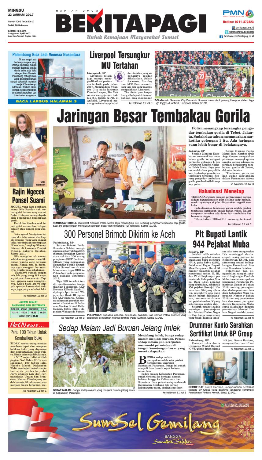 Minggu 22 Januari 2017 By BERITAPAGI Issuu