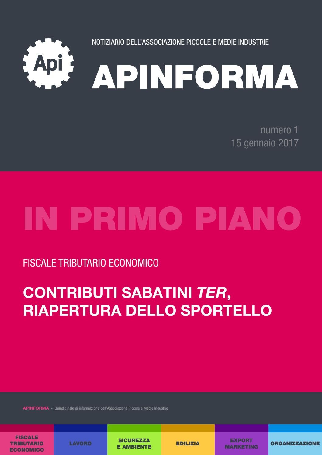 Apinforma N 1 Del 15 Gennaio 2017 By Confapi Fvg Issuu