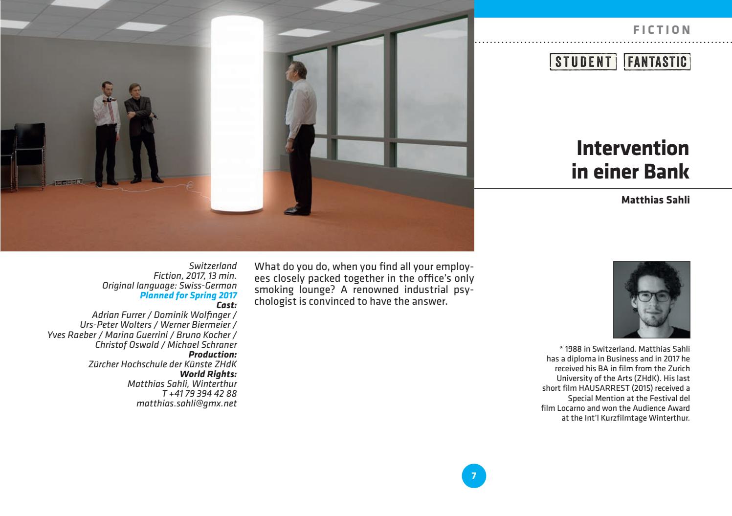 Short Films 2017 By Swiss Films Issuu