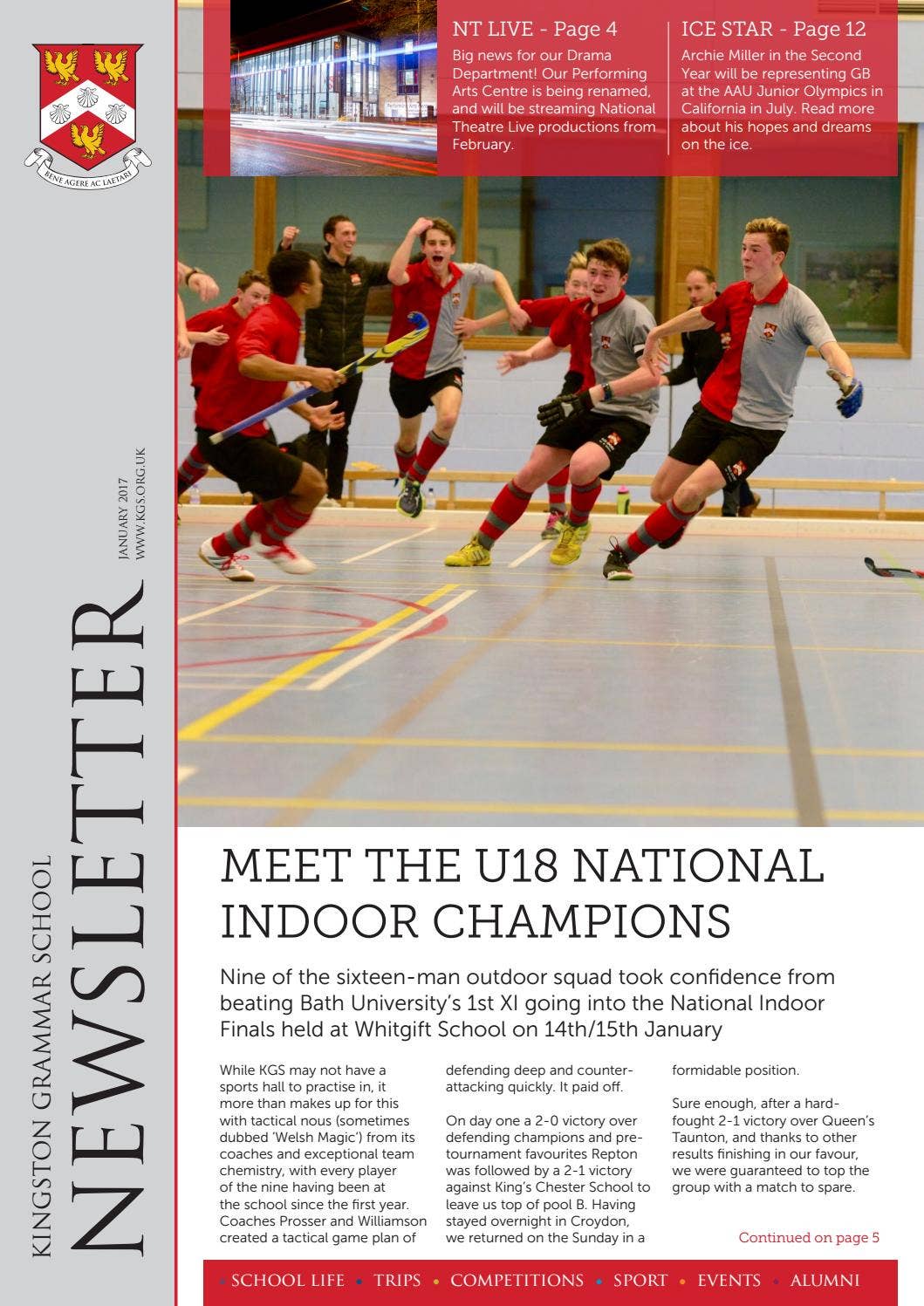 KGS January Newsletter 2017 by Kingston Grammar School - Issuu