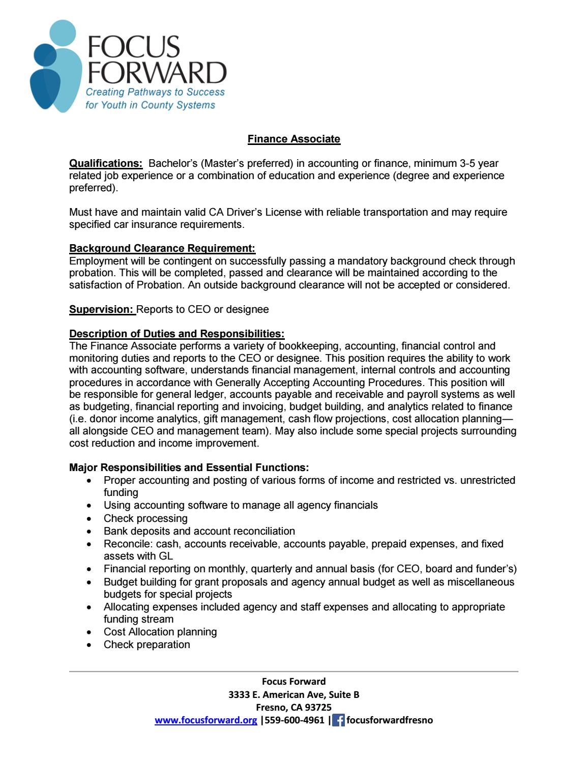 financeassociate-pt-job-description by Focus Foward - Issuu Financeassociate-pt-job-description by Focus Foward - Issuu